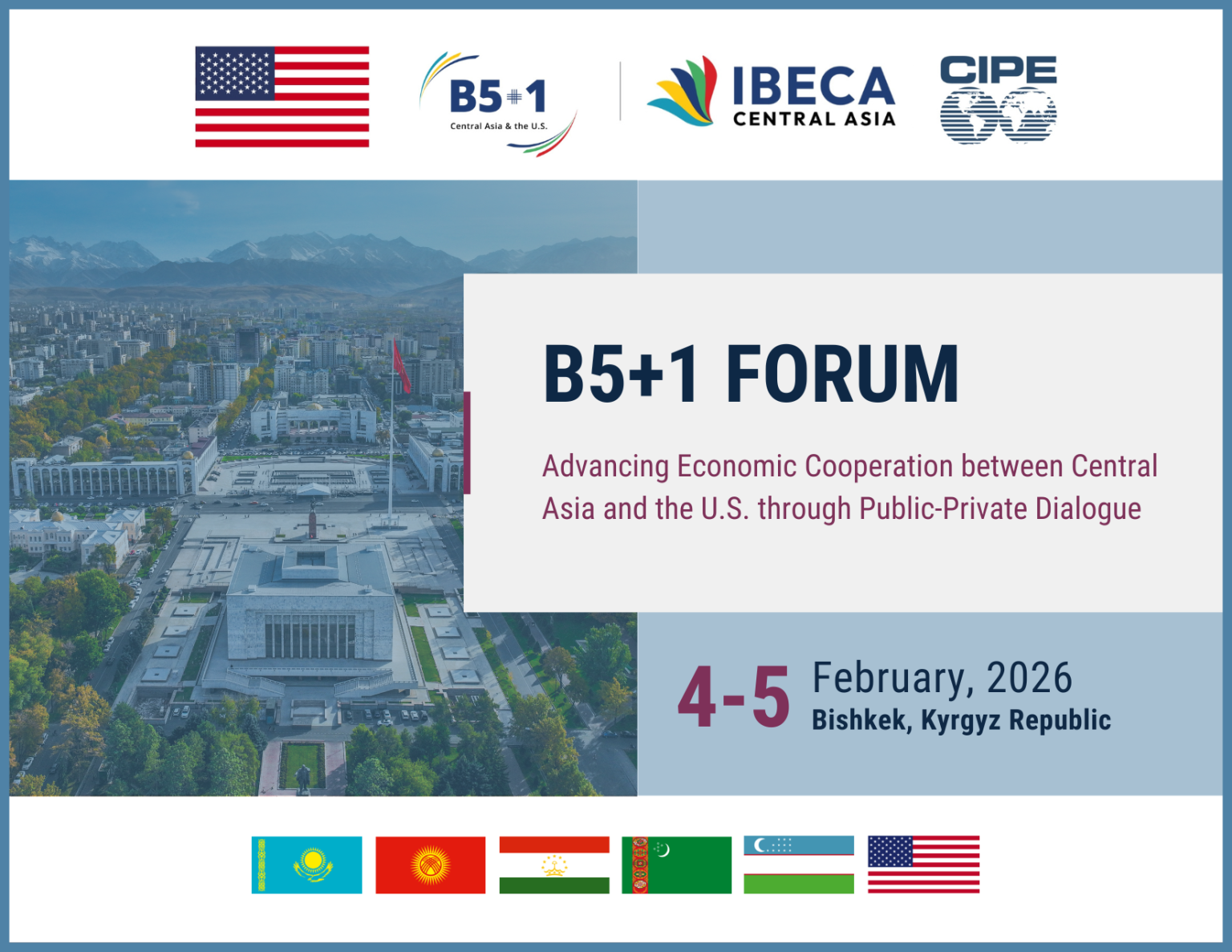 Форуми B5+1 2026 дар шаҳри Бишкек, Ҷумҳурии Қирғизистон